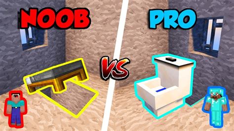 Noob Vs Pro UtĚk Z VĚzenÍ V Minecraftu ☠️ Youtube