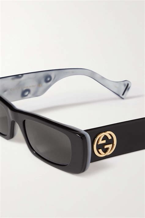 gucci eyewear rectangular frame acetate sunglasses net a porter
