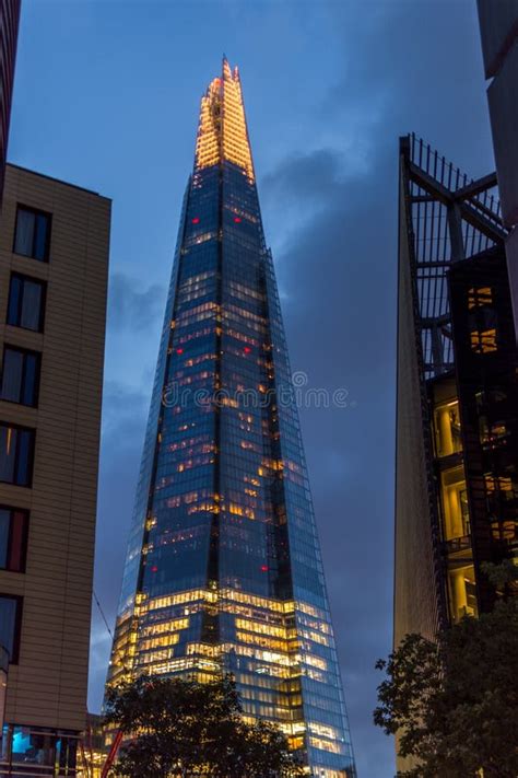 London Uk Octomber 4 2016 The Shard Skyscraper At Dusk Editorial