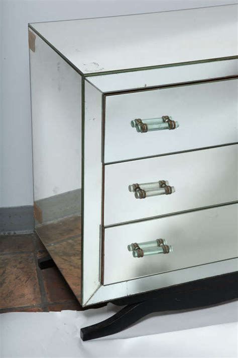 Vintage Mirrored Chests With Glass Handles For Sale At 1stdibs