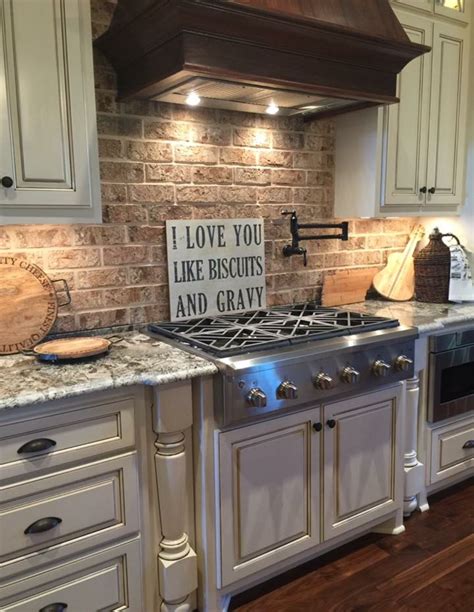 But the thought of actually building two dozen of these basic boxes may seem daunting. Brick backsplash | Brick backsplash, Kitchen, Kitchen cabinets