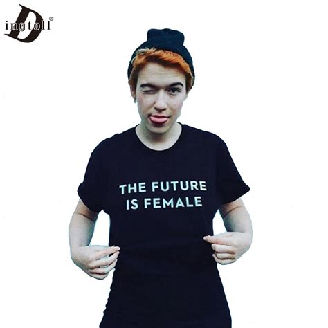 Dingtoll Tumblr Feminista Inspirador T Camisa O Futuro é Camiseta