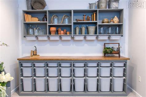 I love the idea of the ikea trofast storage bins and was ready to just buy them. Storage organization for craft room, florist studio, or ...