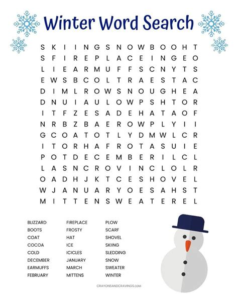 3rd Grade Winter Word Search For Kids Lillie Jordans