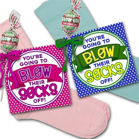 Cheerleading Good Luck Favor Tags Blow Their Socks Off Tags Etsy