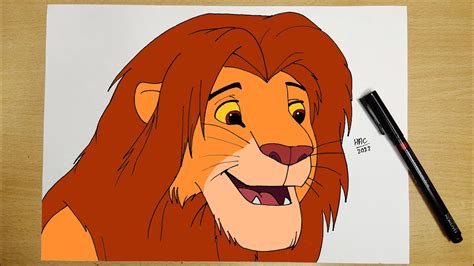 How To Draw Simba Step By Step The Lion King Youtube