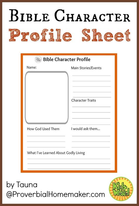 Https://tommynaija.com/worksheet/bible Character Study Worksheet Pdf