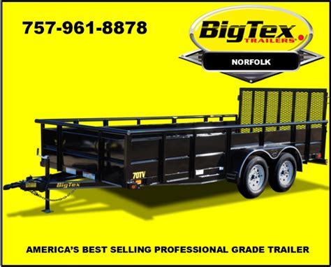 Trailer World Big Tex Solid Metal Sides 7000 Gross Utility Trailer