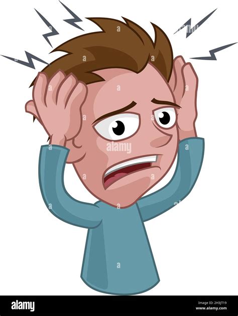 Man Suffering From Stress Or Headache Cartoon Stock Vector Image And Art