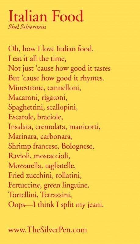 Italian Food Poem Italian Recipes Italian Humor Italian Cooking