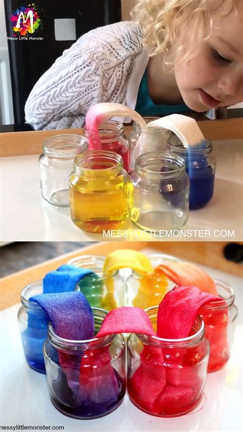 Rainbow Walking Water Science Experiment Today Pin