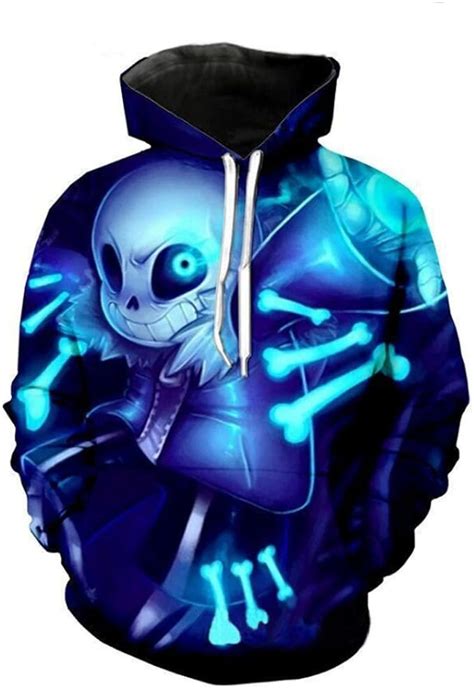 Maefte Undertale Sweater Blue Cosplay Costumes Sans Skull