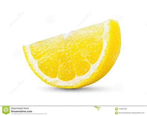 Lemon And Cut Half Slice Isolated On White Background Stock Image