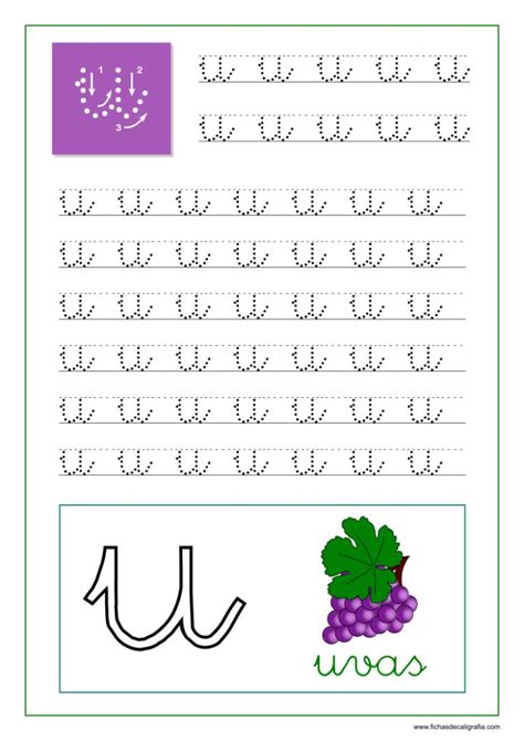 Página con dibujos de vocabulario para niños para colorear en línea o imprimir y pintar. Caligrafía de las vocales en pdf para imprimir | Trazos de ...