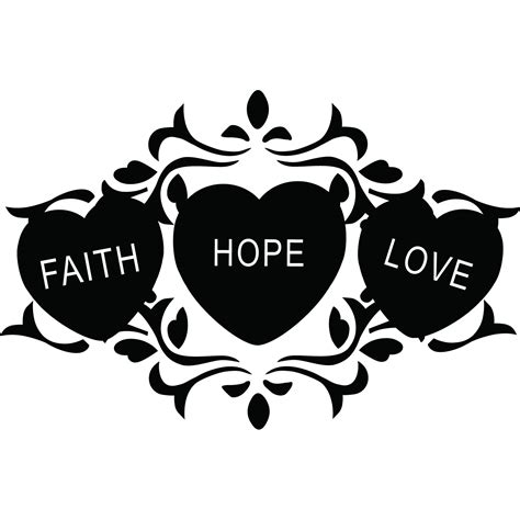 Faith Hope Love Framed Religious Quote Wall Sticker Decal World Of