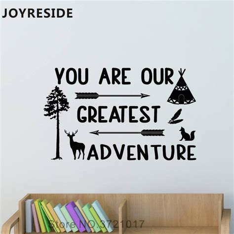 Joyreside You Are Our Greatest Adventure Wall Decal Quotes Wall Sticker