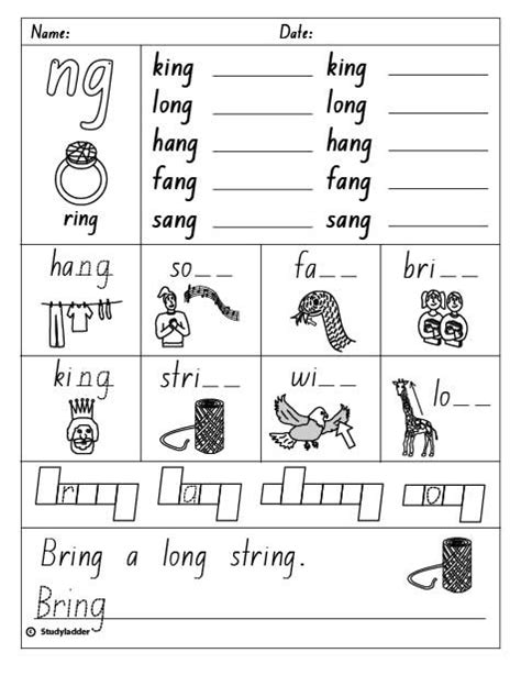 Final Consonant Digraph Ng Studyladder Interactive Learning Games