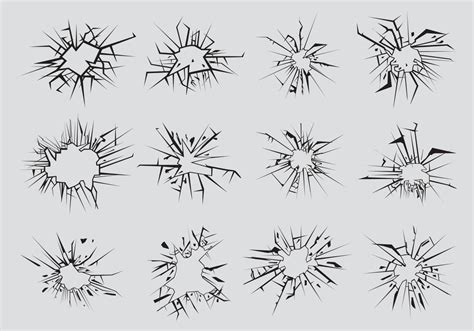 Fenêtre Cassée Dans Un Fond Gris 127951 Art Vectoriel Chez Vecteezy