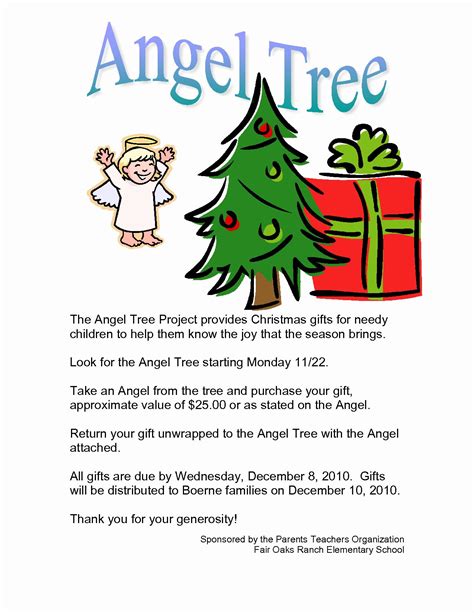 Free Printable Giving Tree Angel Tree Tags Template