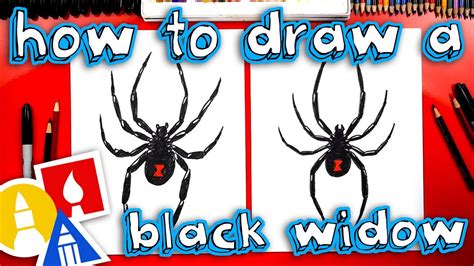 Please see the drawing tutorial in the video below. How To Draw A Black Widow Spider - YouTube