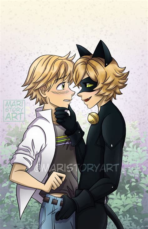 Heres Some Risky~ Chat Noir X Adrien For You All Mwhahaha A Drawing For A Friend Ri