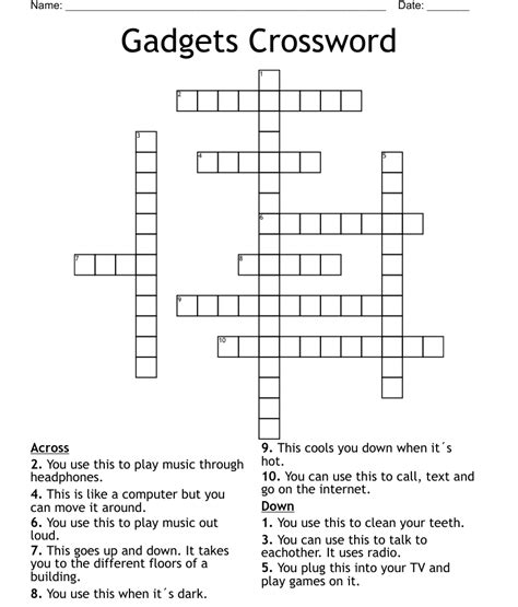 Gadgets Crossword Wordmint