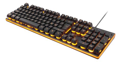 Membran Keyboard Nordisk Layout Orange Led Deltaco G Tastatur