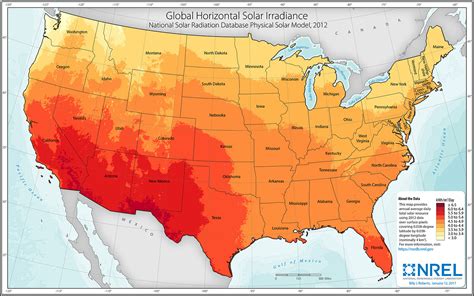 Solar Energy Map Of Us Us States Map