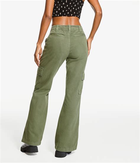 Low Rise Flare Utility Cargo Pants
