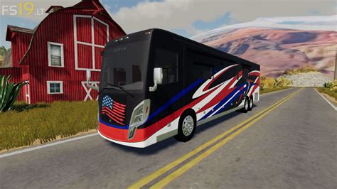 Tiffin Patriot Bus Fs19 Mods Farming Simulator 19 Mods