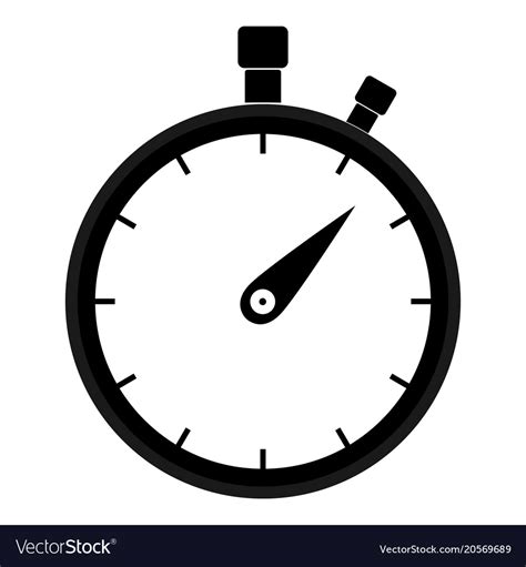 Stopwatch Icon Black Color Icon Royalty Free Vector Image