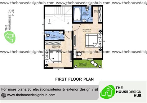 26 X 28 Ft 2 Bhk Duplex House Plan In 1350 Sq Ft The House Design Hub
