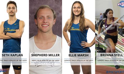 Asc Track And Field Athletes Of The Week 2 Kaplan Miller Marsh