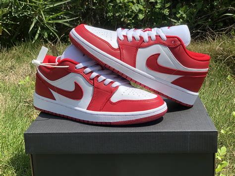 2020 Cheap Air Jordan 1 Low Gym Red White 553558 611