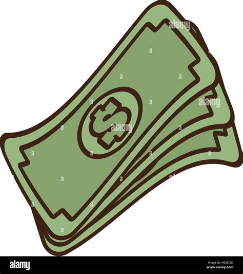 Cartoon Stack Money Dollar Bills Cash Vector Illustration Eps 10 Stock