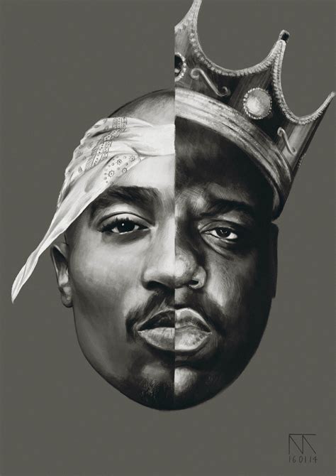 Cool Notorious Big And Tupac Shakur Art 2pac Art Hip Hop Tupac