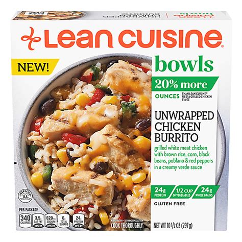 Lean Cuisine Bowls High Protein Unwrapped Chicken Burrito 105 Oz Box
