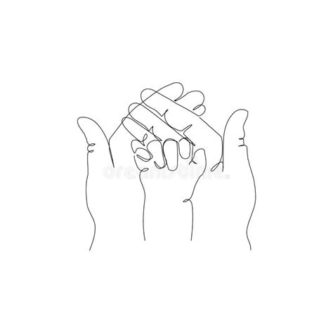 Baby Hands Continuous Line Drawing Stock Illustrations 128 Baby Hands