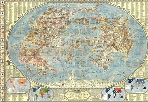 This Is The Entire Internet Visualized As An 18th Century Map Of The
