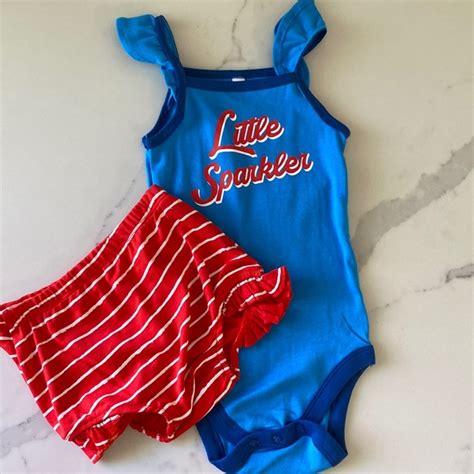 Okie Dokie Matching Sets Little Sparkler Onesie 2 Piece Set Poshmark