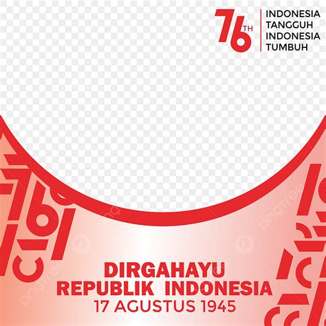 Dirgahayu Indonesia Vector Design Images Twibbon Dirgahayu Kemerdekaan