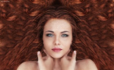 Wallpaper Menghadapi Wanita Si Rambut Merah Model Tangan Rambut