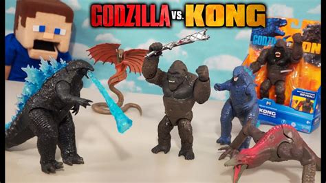 Godzilla Vs King Kong Movie Battle Toys 2021 Playmates Complete Set