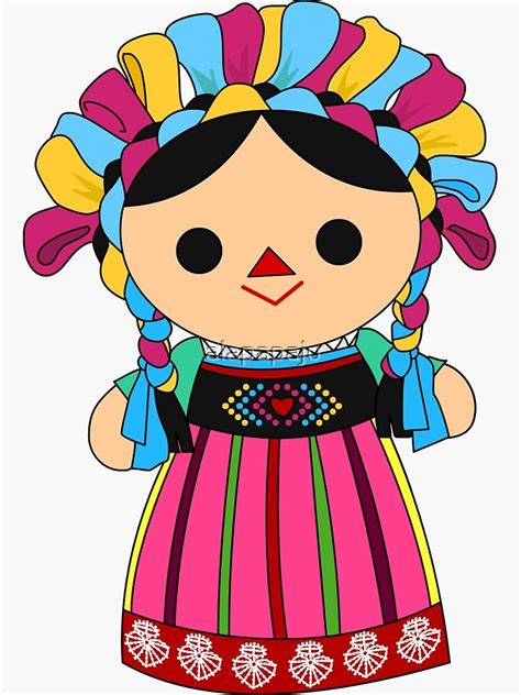 Maria 3 Mexican Doll Sticker For Sale By Alapapaju Muñecas De