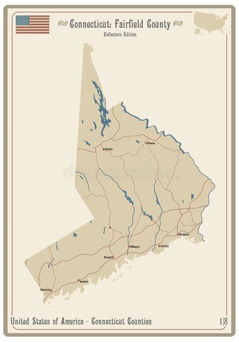 Connecticut County Map Stock Illustration Illustration Of Political