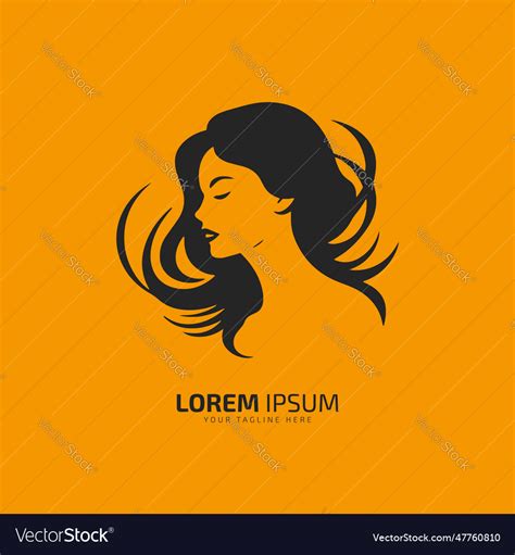 Woman Face Logo Icon Lady Style Young Girl Vector Image