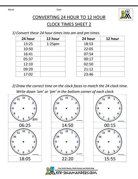 Identify afternoon times from clock face; Oyler, Denise / Health Science Lesson Plans