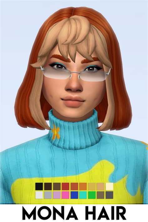 Mona Hair By Vikai Imvikai On Patreon En 2021 Sims Sims 4
