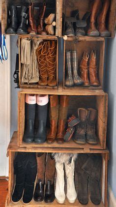 A creative space for inspiration and exploration. Cowboy Boot Rack Ideas | Tata Harper's rustic homemade ...