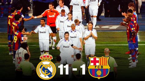 A result that is hushed up by the older madridistas and one that is bandied about proudly by the catalans. Real Madrid Vs Barcelona 11 1 Full Match